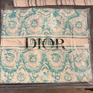 Dior Turquoise and White Rivera tote canvas NEW !!